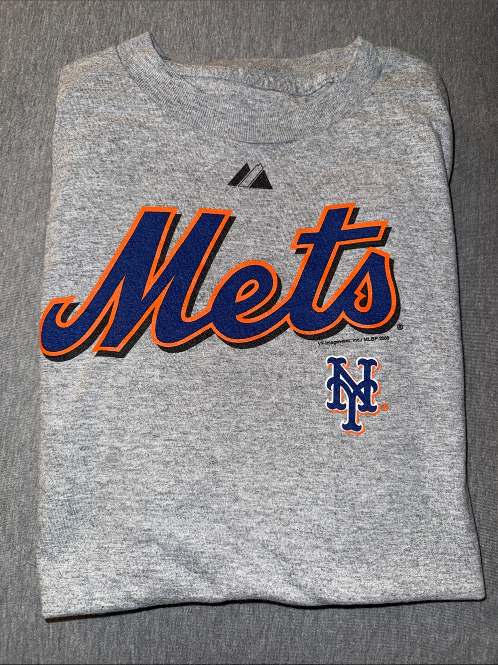 Vintage 2008 New York Mets Majestic Sleeveless Muscle Tee Gray Size Large